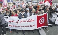 في ذكرى اغتيال بلعيد..الاف التونسيين يطالبون باسقاط حكم الاسلاميين 