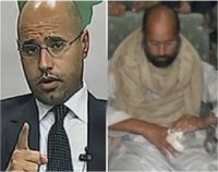 الثوار يقطعون أصابع سيف الإسلام التي كان يهددهم بها 