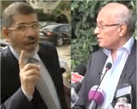 قبل إعلان النتائج الرسمية.. مرسي وشفيق رئيسان لمصر 